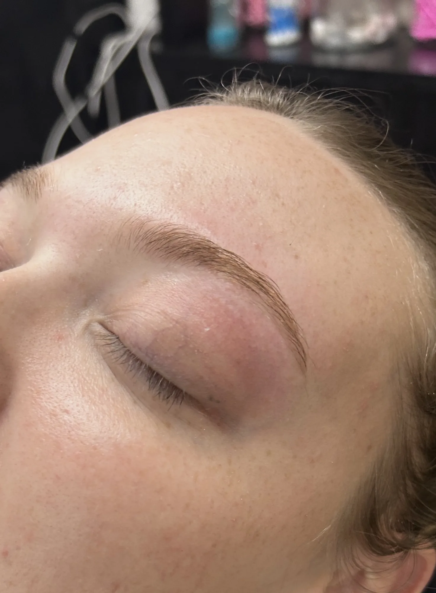 Eye brow waxing
